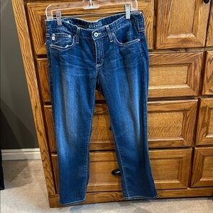 Big Star Blue Ankle Cropped Jeans with Faded Effect